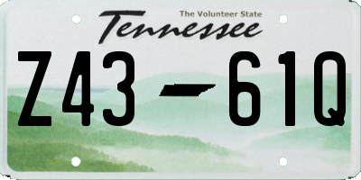TN license plate Z4361Q