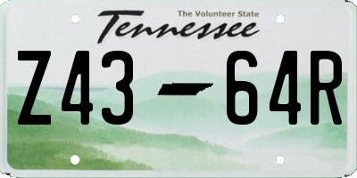 TN license plate Z4364R