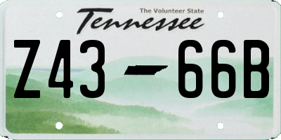 TN license plate Z4366B