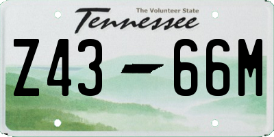 TN license plate Z4366M