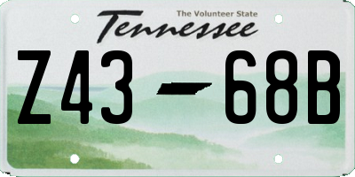 TN license plate Z4368B