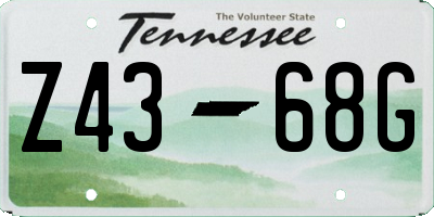 TN license plate Z4368G