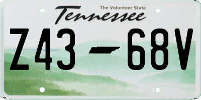 TN license plate Z4368V