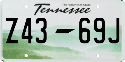 TN license plate Z4369J