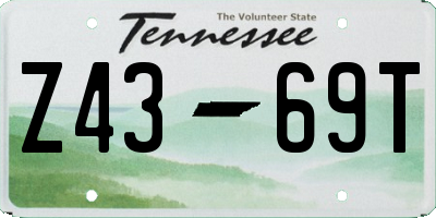 TN license plate Z4369T