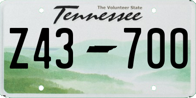 TN license plate Z4370O