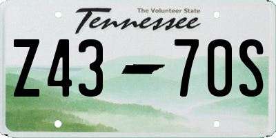TN license plate Z4370S