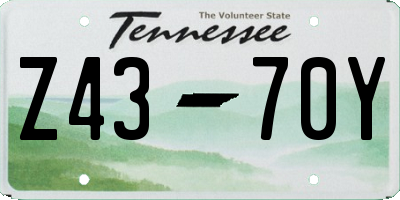 TN license plate Z4370Y