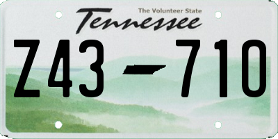 TN license plate Z4371O