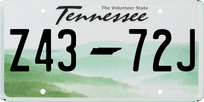 TN license plate Z4372J