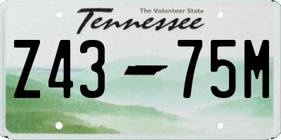 TN license plate Z4375M