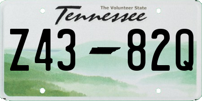 TN license plate Z4382Q
