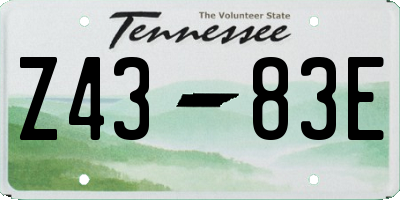 TN license plate Z4383E