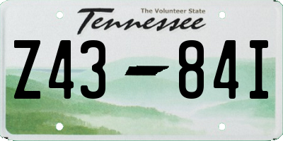 TN license plate Z4384I
