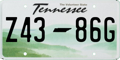 TN license plate Z4386G