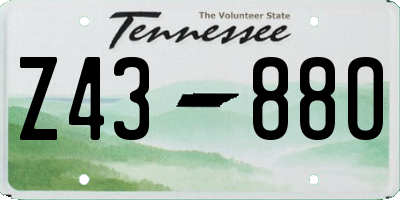 TN license plate Z4388O