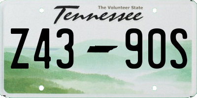 TN license plate Z4390S