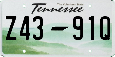 TN license plate Z4391Q
