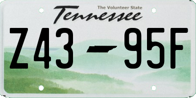TN license plate Z4395F