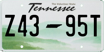 TN license plate Z4395T
