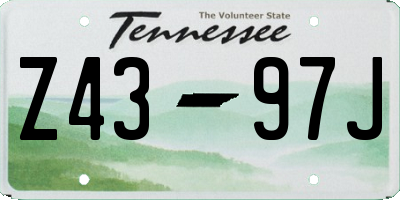 TN license plate Z4397J