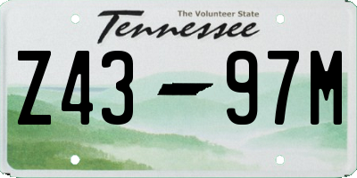 TN license plate Z4397M