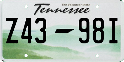 TN license plate Z4398I