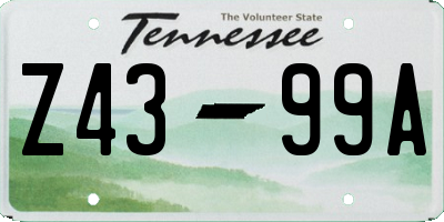 TN license plate Z4399A