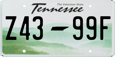TN license plate Z4399F