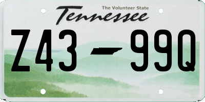 TN license plate Z4399Q