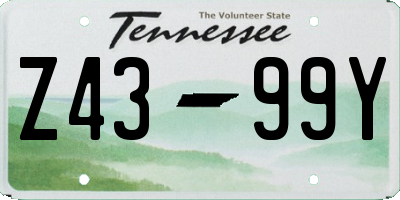 TN license plate Z4399Y