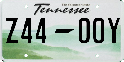 TN license plate Z4400Y