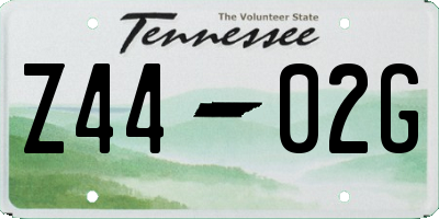 TN license plate Z4402G