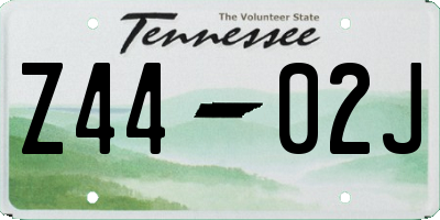TN license plate Z4402J