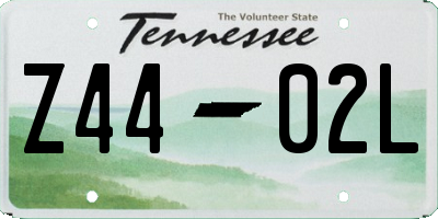TN license plate Z4402L