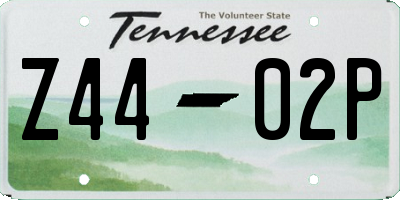 TN license plate Z4402P