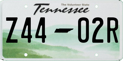 TN license plate Z4402R