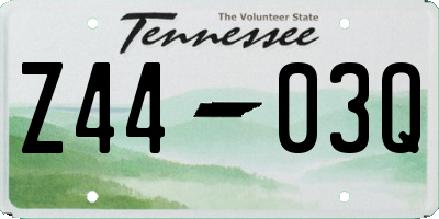 TN license plate Z4403Q