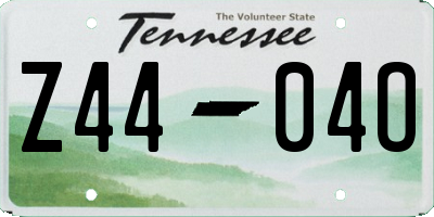 TN license plate Z4404O