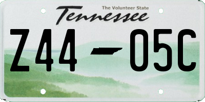 TN license plate Z4405C