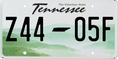 TN license plate Z4405F