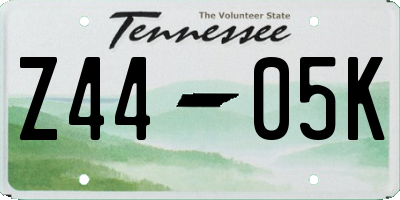 TN license plate Z4405K