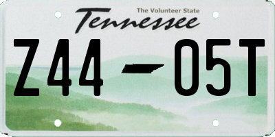 TN license plate Z4405T