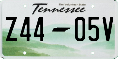 TN license plate Z4405V