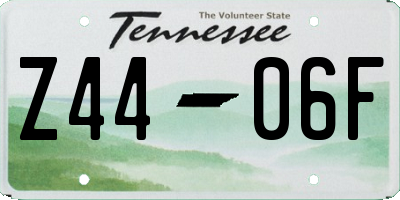 TN license plate Z4406F