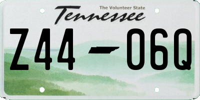 TN license plate Z4406Q