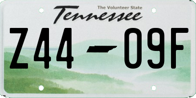 TN license plate Z4409F