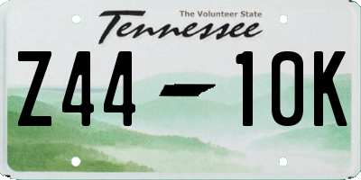 TN license plate Z4410K