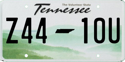 TN license plate Z4410U