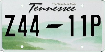 TN license plate Z4411P